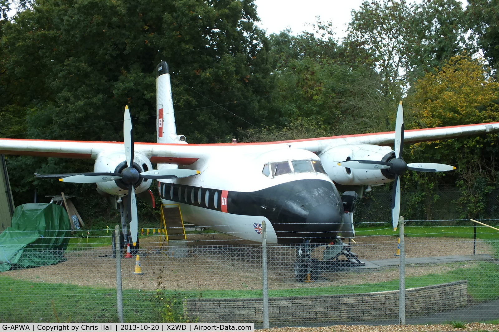 G-APWA, 1959 Handley Page HPR-7 Herald 201 C/N 149, Relocated to the Museum of Berkshire Aviation from Southend in 1993. Over 14,000 man-hours were spent on its restoration