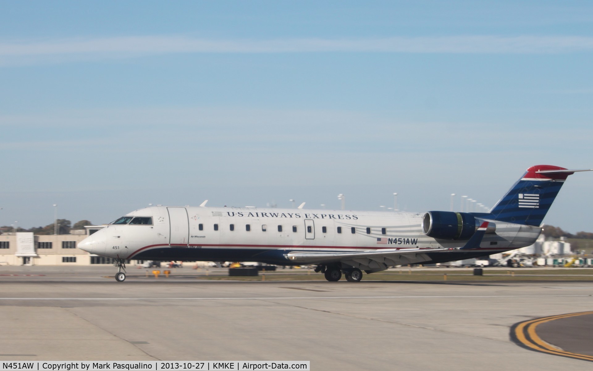 N451AW, 2003 Bombardier CRJ-200LR (CL-600-2B19) C/N 7832, CL-600-2B19