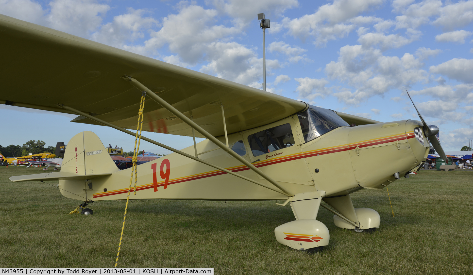 N43955, 1946 Taylorcraft BC12-D C/N 7614, Airventure 2013