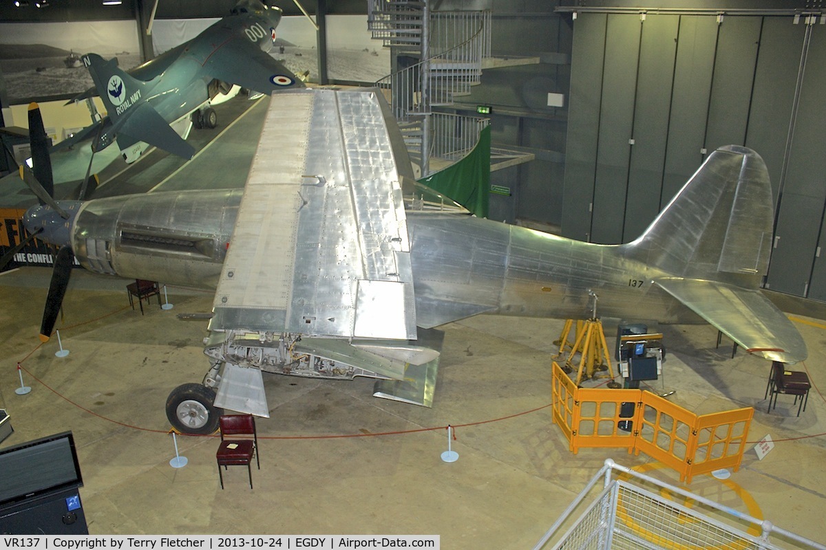 VR137, 1947 Westland Wyvern TF1 C/N Not known, Displayed at the Fleet Air Arm Museum at Yeovilton