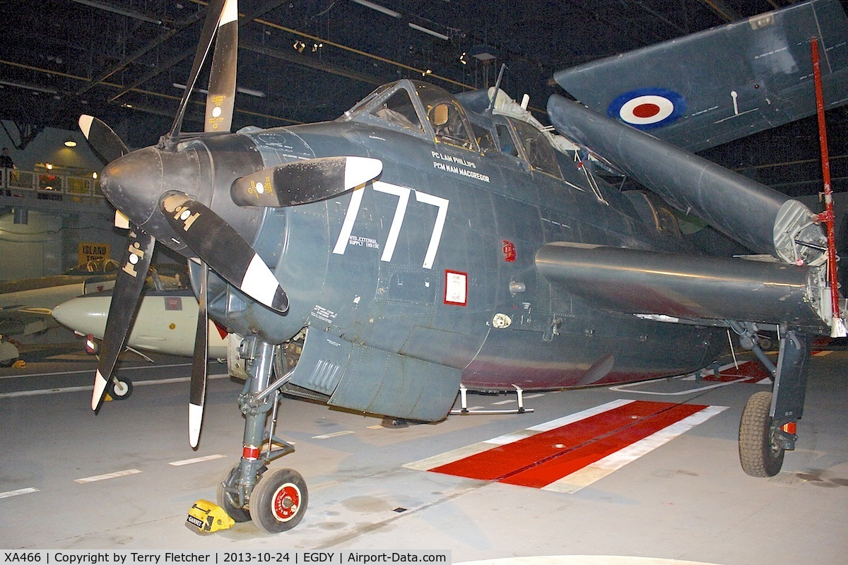 XA466, Fairey Gannet COD.4 C/N F9319, Displayed at FAAM , Yeovilton