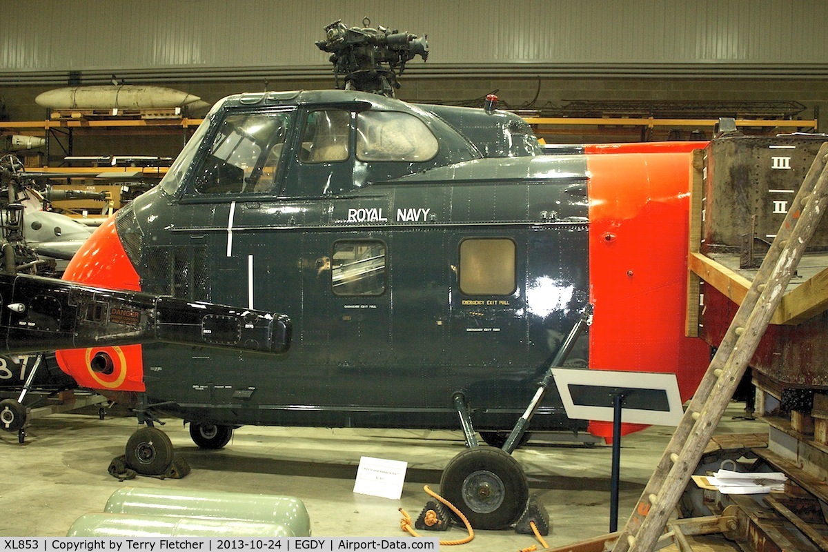 XL853, 1957 Westland Whirlwind HAS.7 C/N WA215, Preserved at Yeovilton