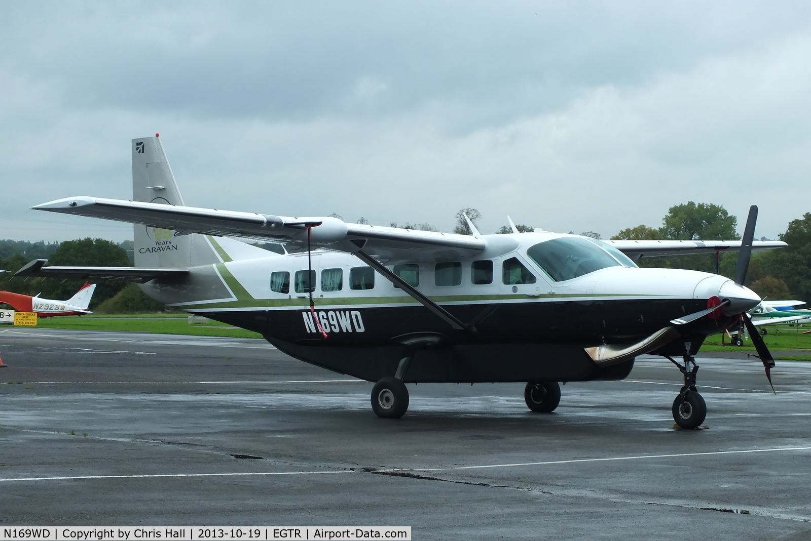 N169WD, Cessna 208B C/N 208B2167, parked at Elstree
