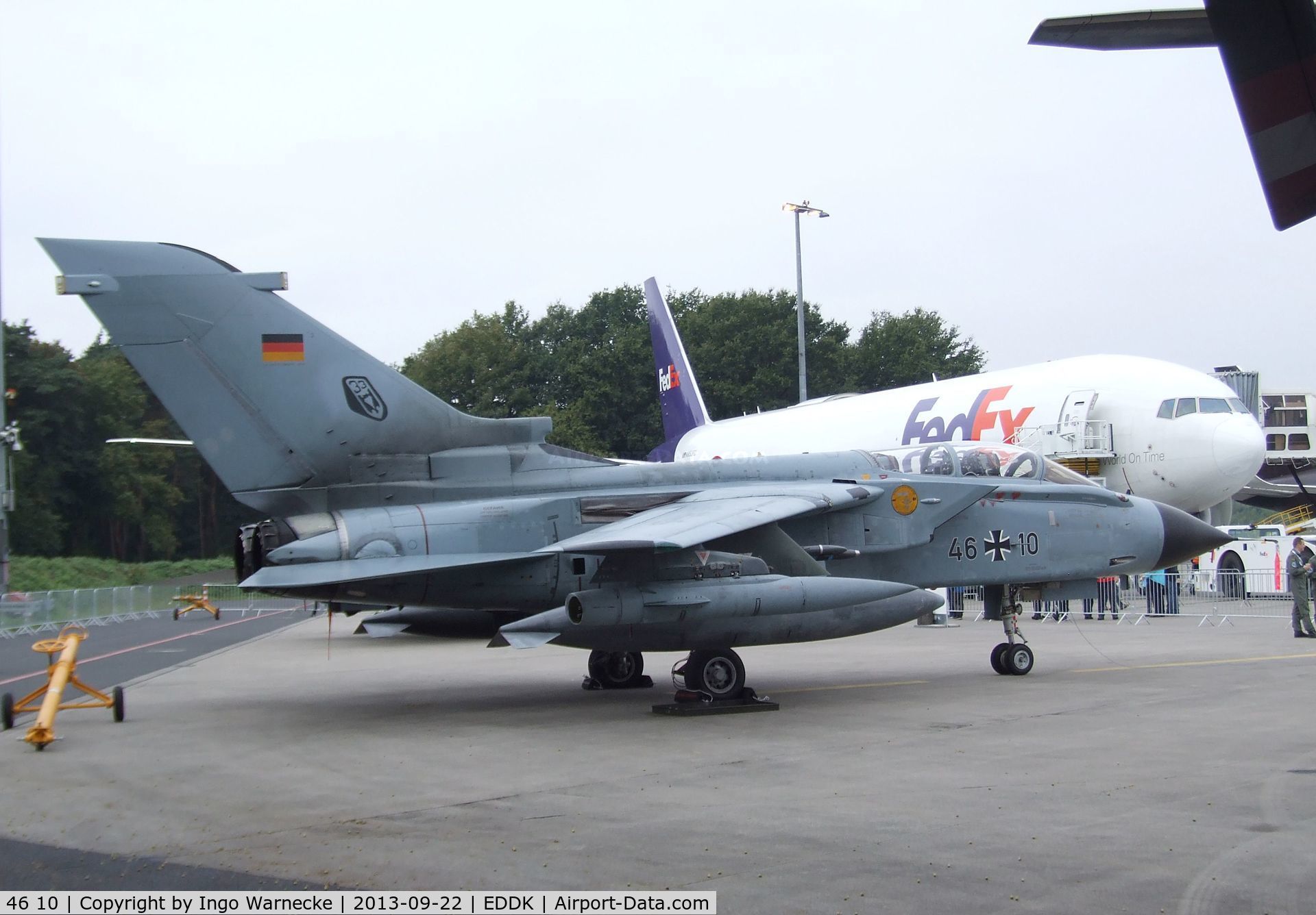 46 10, Panavia Tornado IDS C/N 767/GS243/4310, Panavia Tornado IDS of the German Air Force (Luftwaffe) at the DLR 2013 air and space day on the side of Cologne airport