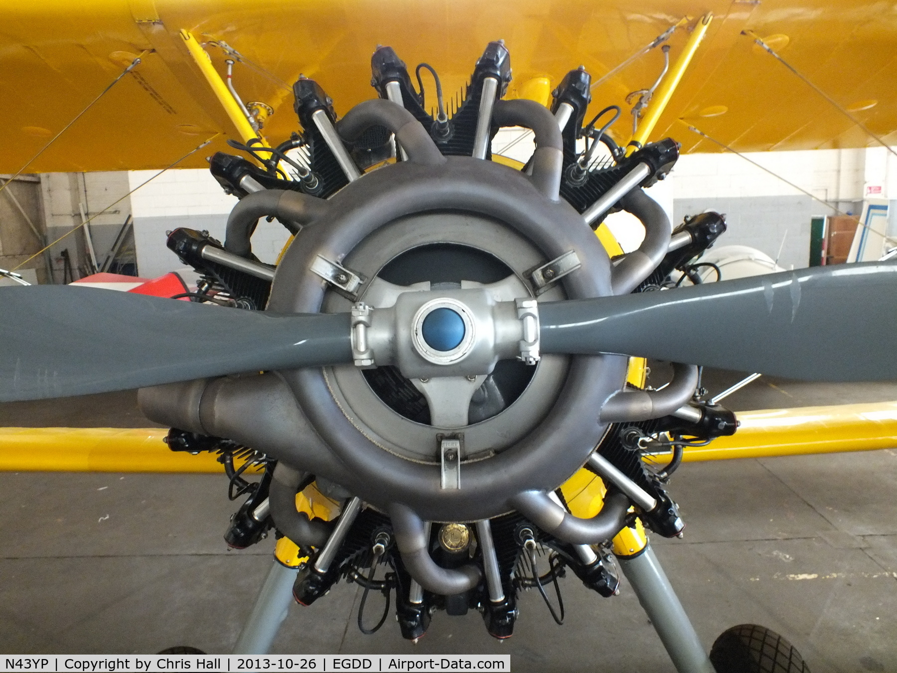 N43YP, 1942 Boeing E75 C/N 75-6018, Continental R-670-5 air-cooled radial engine