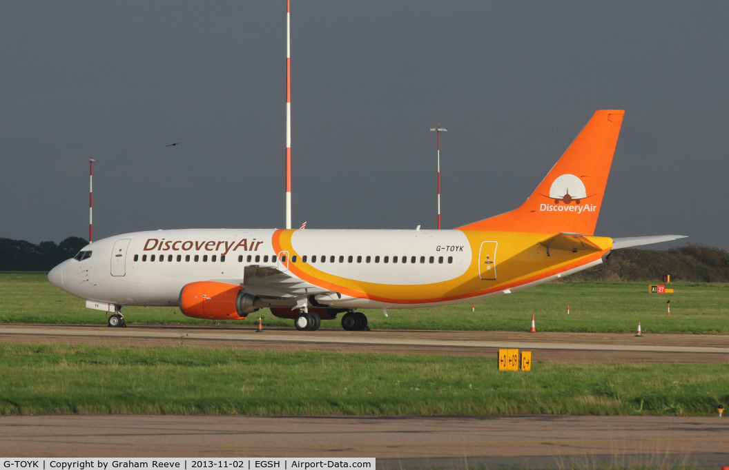 G-TOYK, 1997 Boeing 737-33R C/N 28870, Fresh out of the spray shop and now in the livery of 
