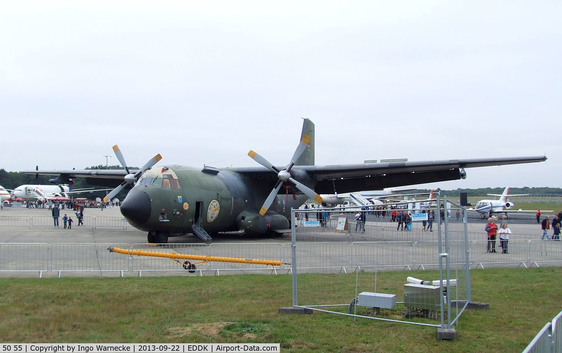 50 55, 1969 Transall C-160D C/N D77, Transall C-160D of the German Air Force (Luftwaffe) at the DLR 2013 air and space day on the side of Cologne airport