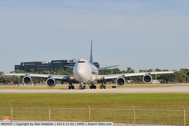N854GT, 2013 Boeing 747-87UF C/N 37566, Miami International