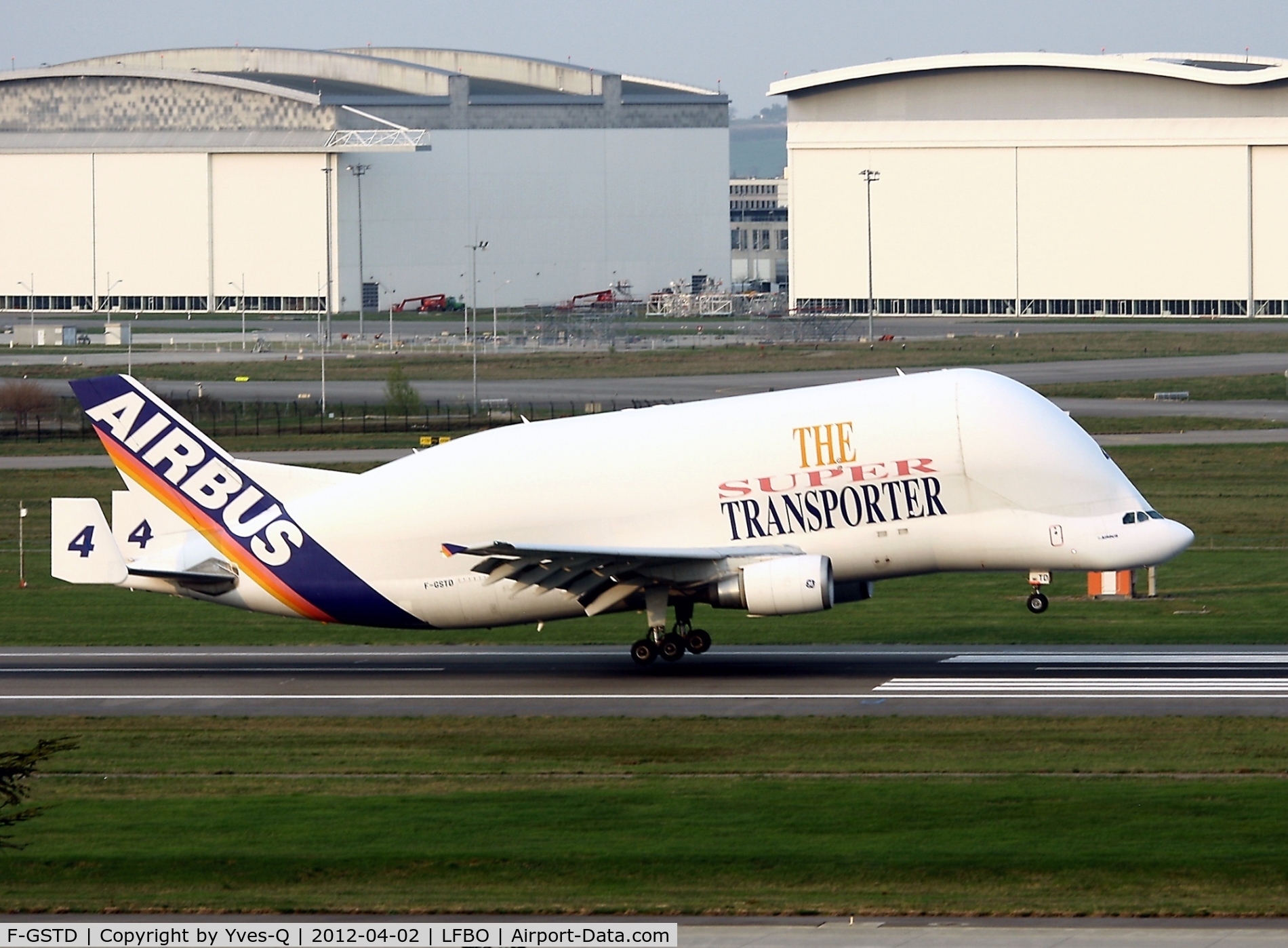 F-GSTD, 1998 Airbus A300B4-608ST Beluga C/N 776, Airbus A300-605ST Beluga, Landing Rwy 14R, Toulouse Blagnac Airport (LFBO-TLS)