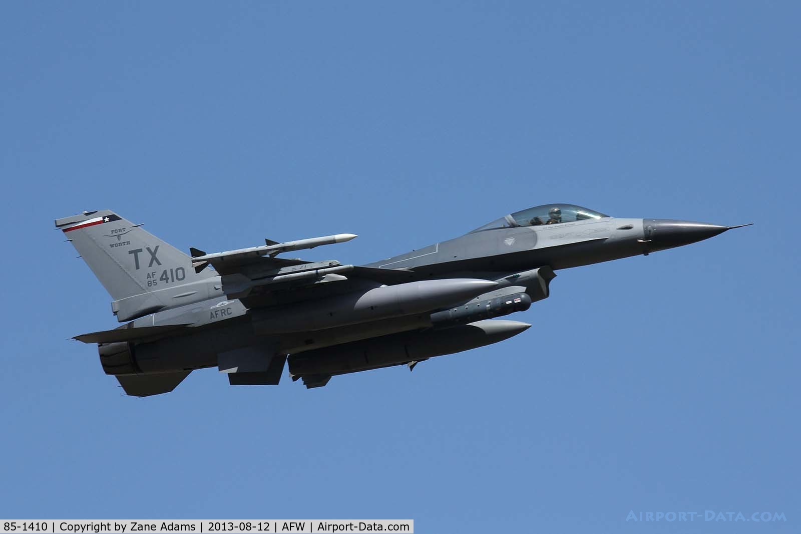 85-1410, 1985 General Dynamics F-16C Fighting Falcon C/N 5C-190, 301st FW F-16 At Alliance Airport - Ft. Worth, TX