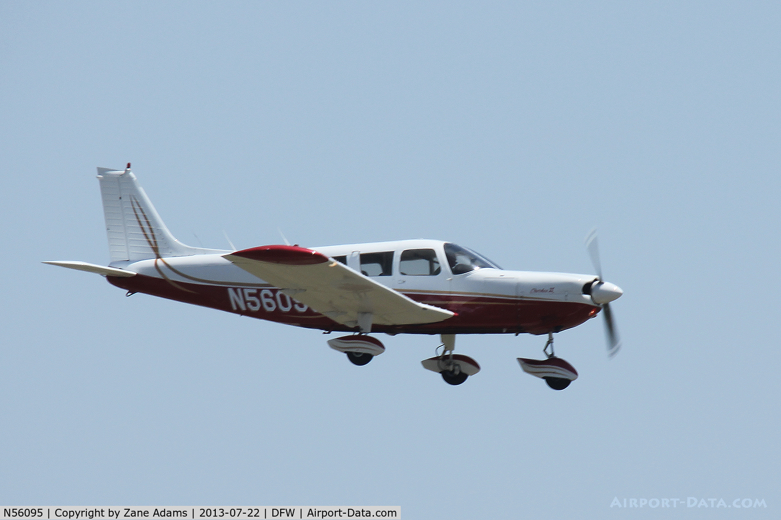 N56095, 1973 Piper PA-32-300 Cherokee Six C/N 32-7340157, Landing at DFW Airport