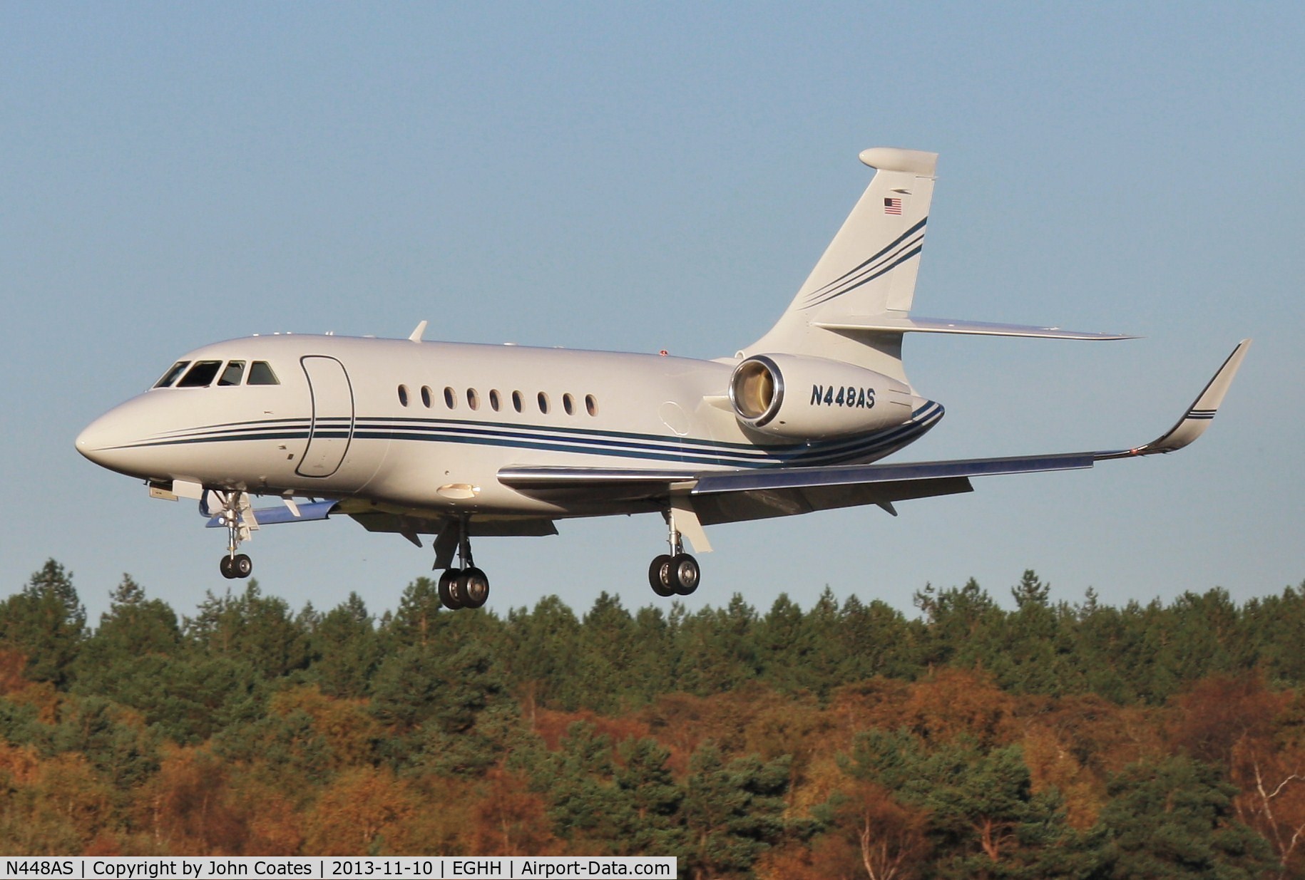 N448AS, 2011 Dassault Falcon 2000EX C/N 233, Finals to 26