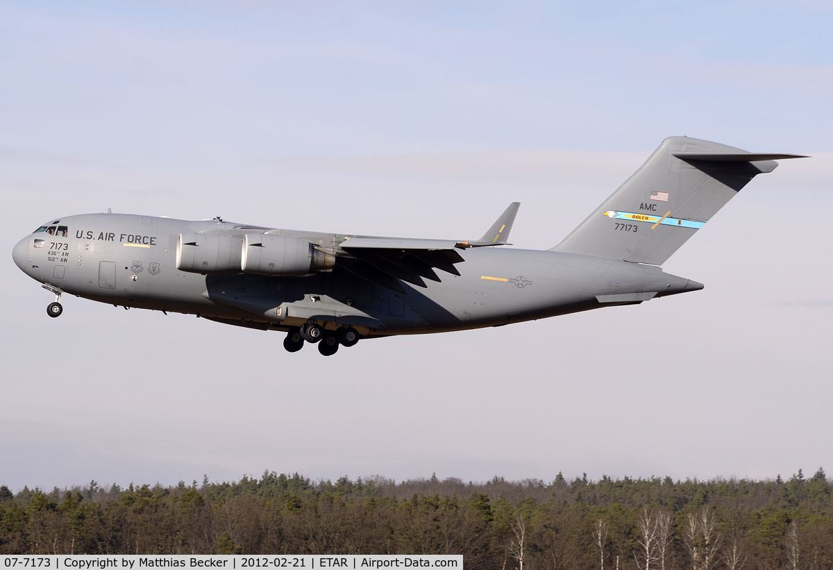 07-7173, 2007 Boeing C-17A Globemaster III C/N P-173, 07-7173