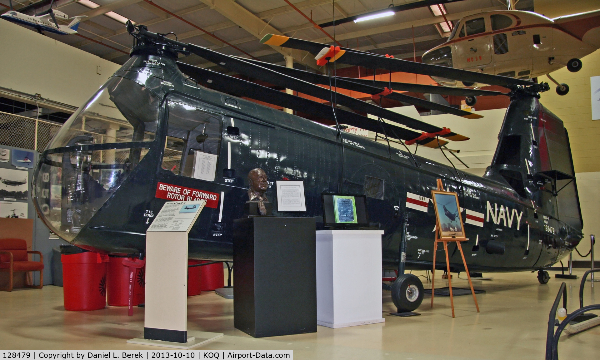 128479, Piasecki HUP-2 C/N 128479, Nice display at the American Helicopter Museum