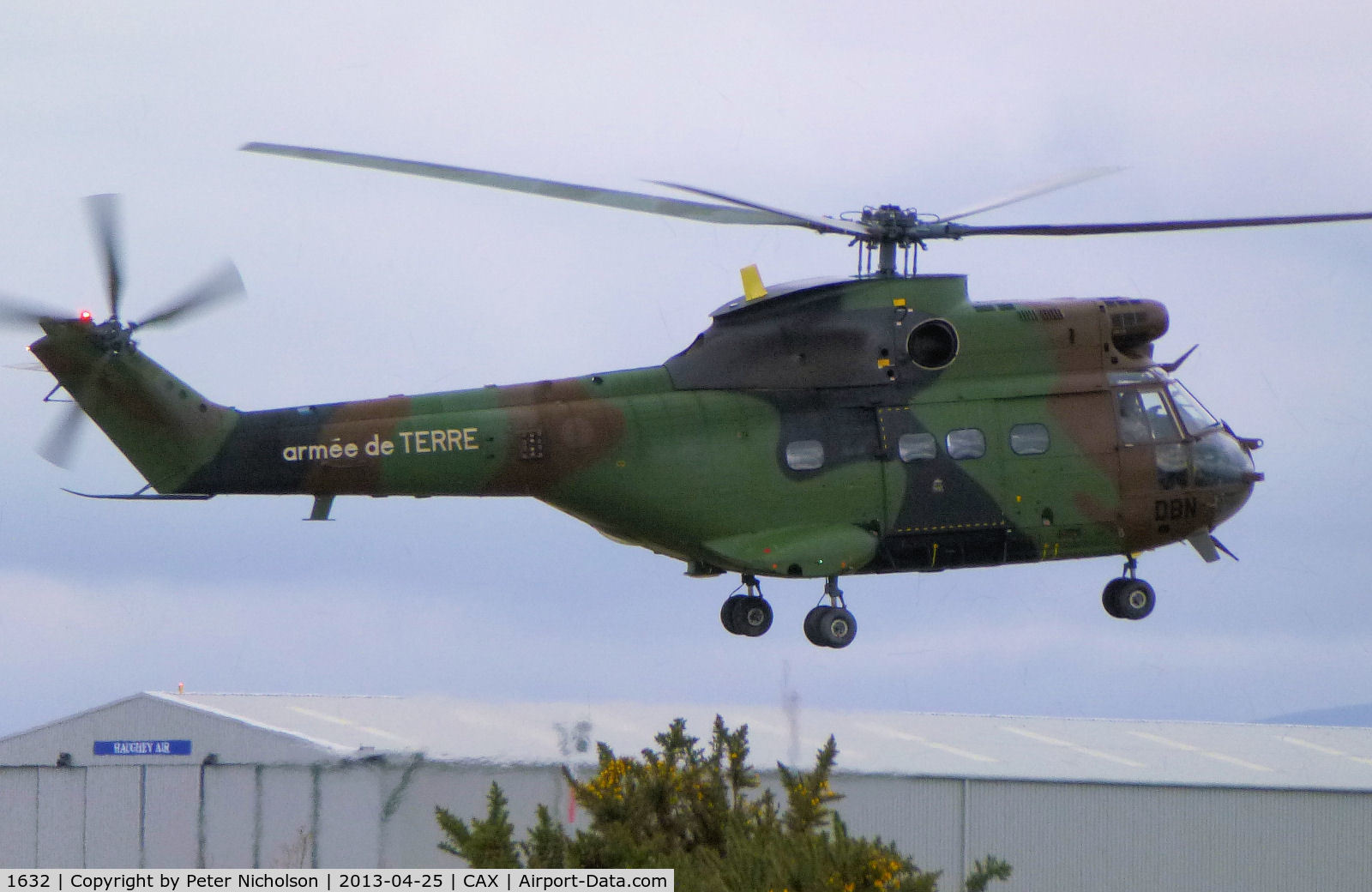 1632, Aérospatiale SA-330B Puma C/N 1632, French Army SA-330 Puma of 3 RHC seen at Carlisle in April 2013.