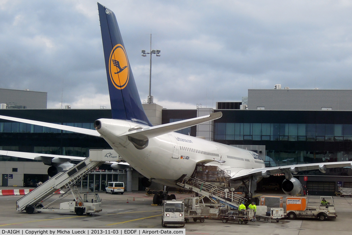 D-AIGH, 1994 Airbus A340-311 C/N 052, At Frankfurt