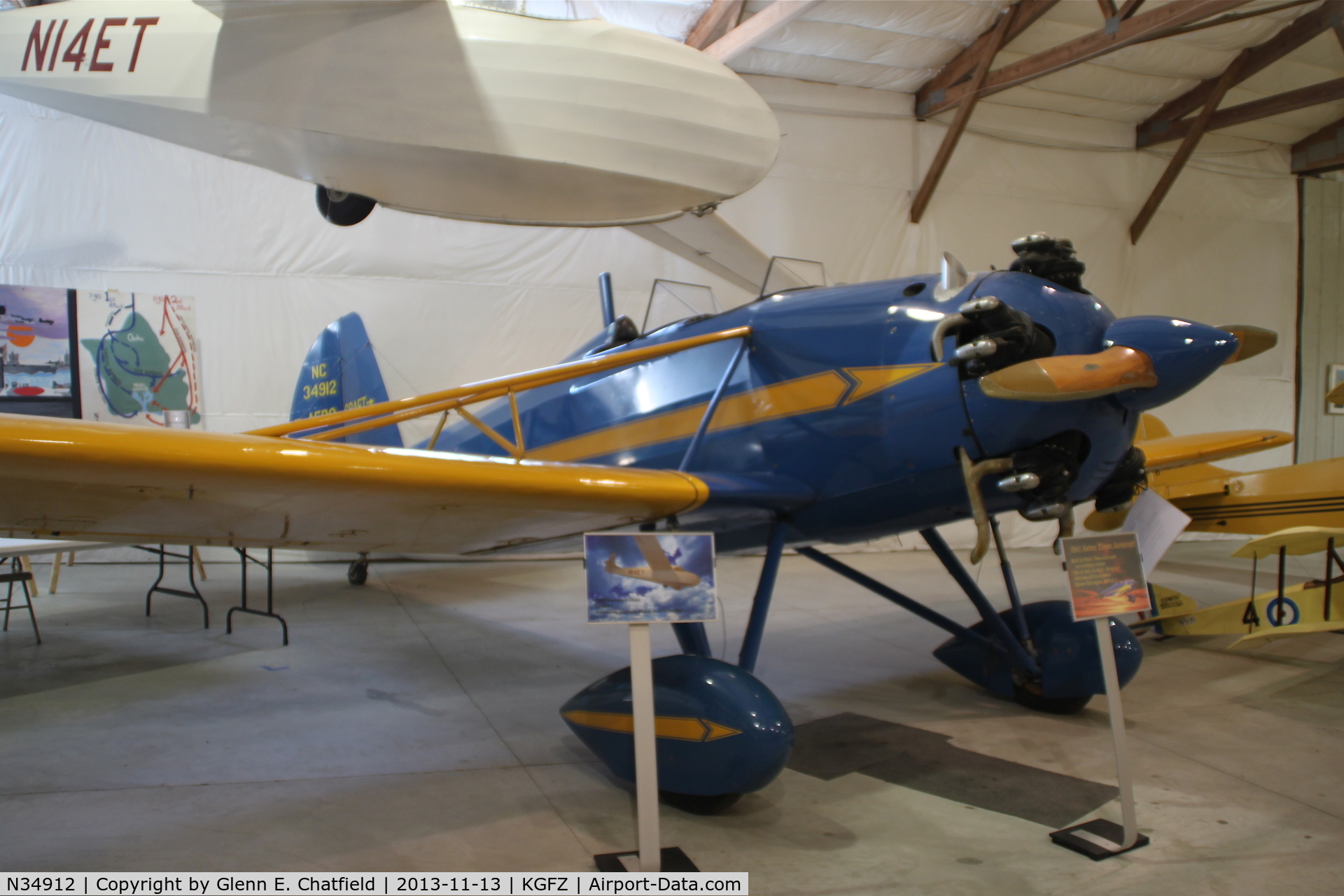 N34912, 1941 Aetna Aerocraft 2SA C/N 4, Built to be a military trainer.  Of six built, this is the only one left.