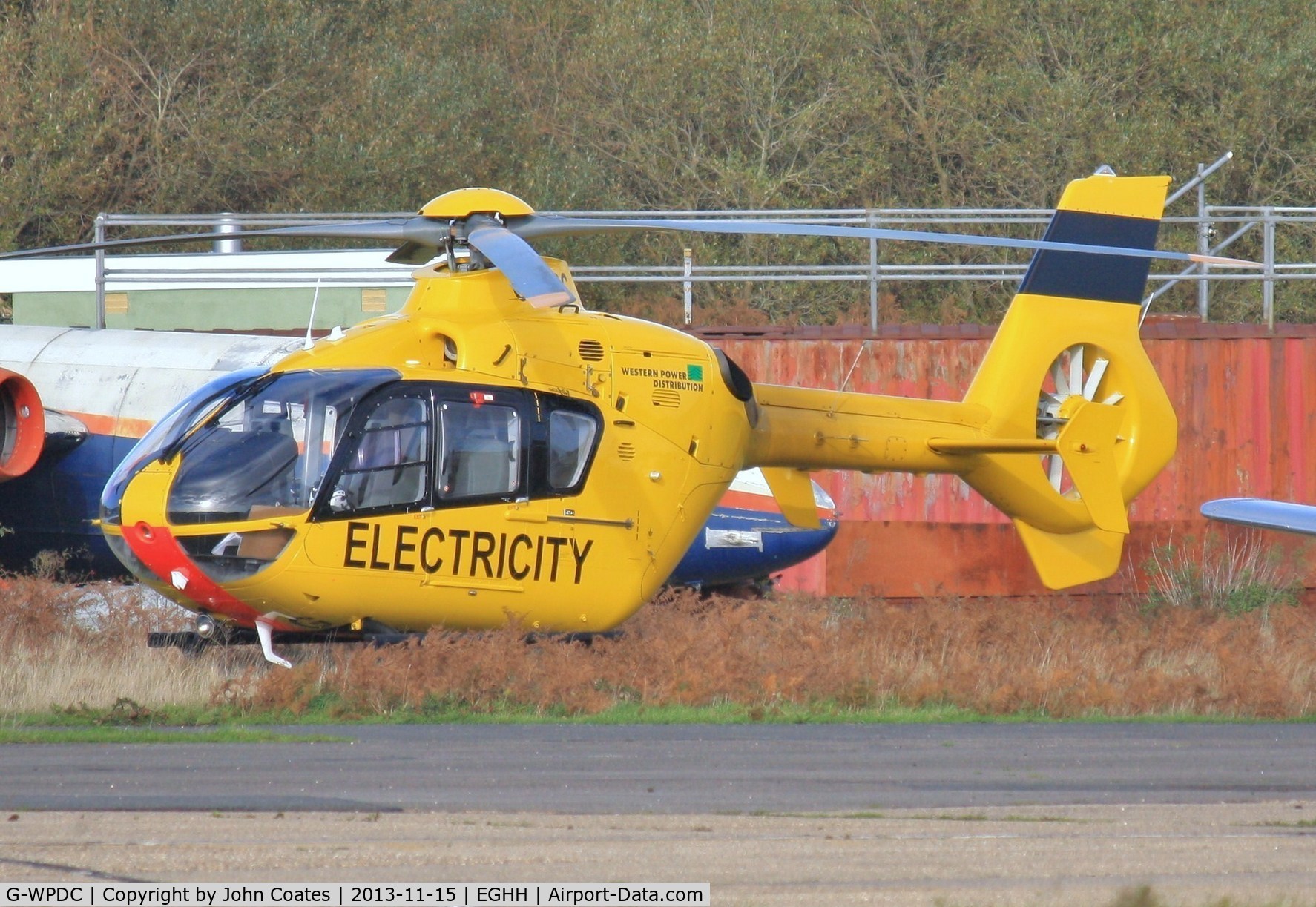 G-WPDC, 1999 Eurocopter EC-135P-1 C/N 0090, Parked in the grass at BHL