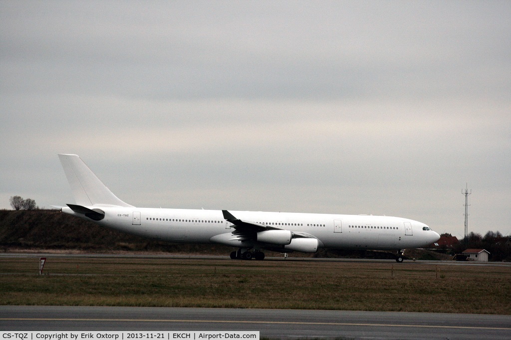 CS-TQZ, 1997 Airbus A340-313X C/N 202, CS-TQZ on its way for take off for SAS as SK925 to IAD