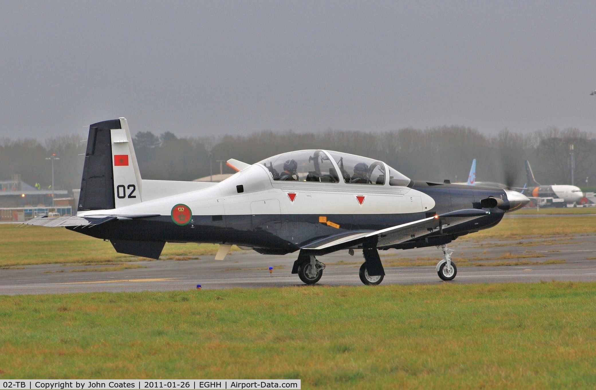 02-TB, 2010 Raytheon T-6C Texan II C/N PM-2, About to depart on delivery