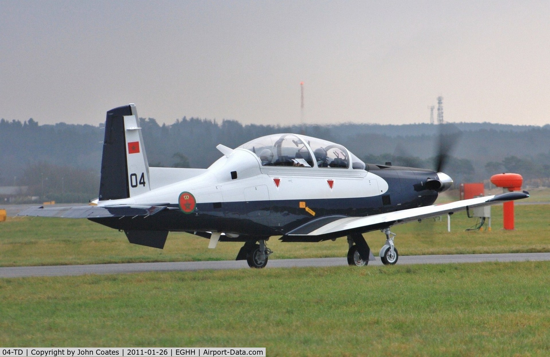 04-TD, Raytheon T-6C Texan II C/N PM-4, About to depart on delivery