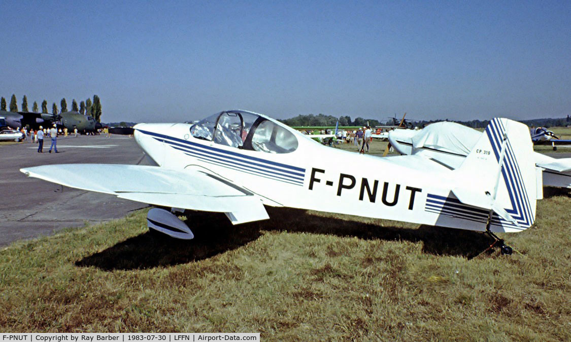 F-PNUT, Piel CP-319 Emeraude C/N 367, Piel CP-319 Emeraude [367A] Brienne-Le-Chateau~F 30/07/1983. Taken from a slide.