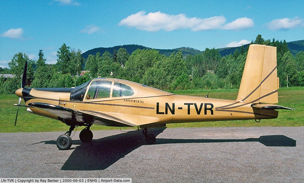 LN-TVR, 1957 Orlican L-40 Meta Sokol C/N 150615, Orlican L-40 Meta Sokol [150615] Hokksund~LN 03/06/2000. Written off when roof collapsed due to weight of snow destroyed aircraft and the hangar in 2002. Being used in the rebuild of LN-BNS.