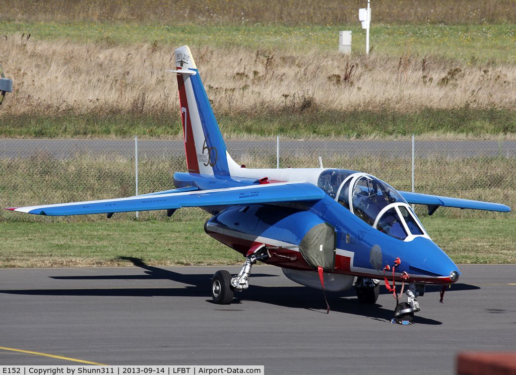 E152, Dassault-Dornier Alpha Jet E C/N E152, Parked at the General Aviation area with additional 60th anniversary patch...