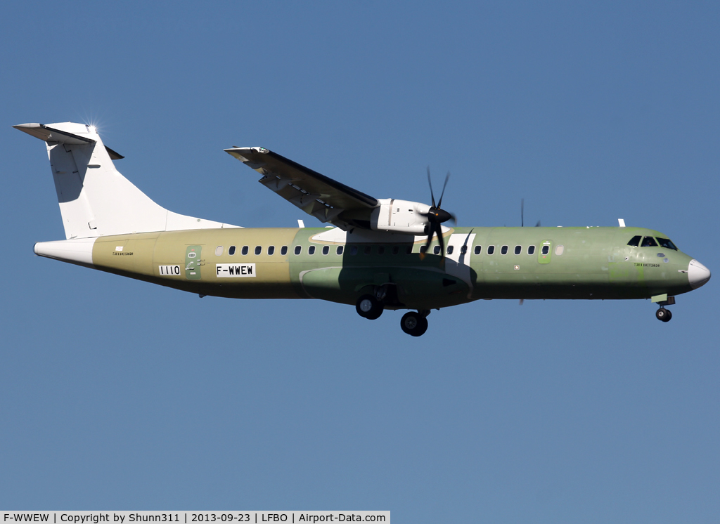 F-WWEW, 2013 ATR 72-600 (72-212A) C/N 1110, C/n 1110 - For SAS / Jettime