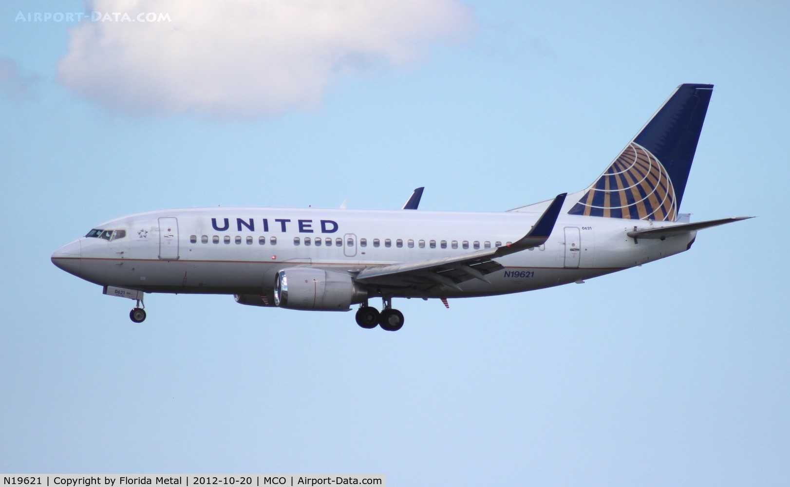 N19621, 1994 Boeing 737-524 C/N 27334, United 737-500 one of the last flying at the time