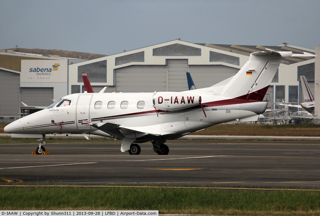 D-IAAW, 2011 Embraer EMB-500 Phenom 100 C/N 50000245, Parked at the General Aviation area...