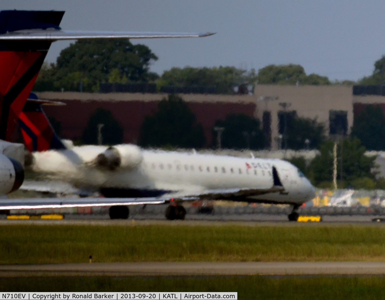 N710EV, 2002 Bombardier CRJ-701 (CL-600-2C10) Regional Jet C/N 10071, Takeoff Atlanta