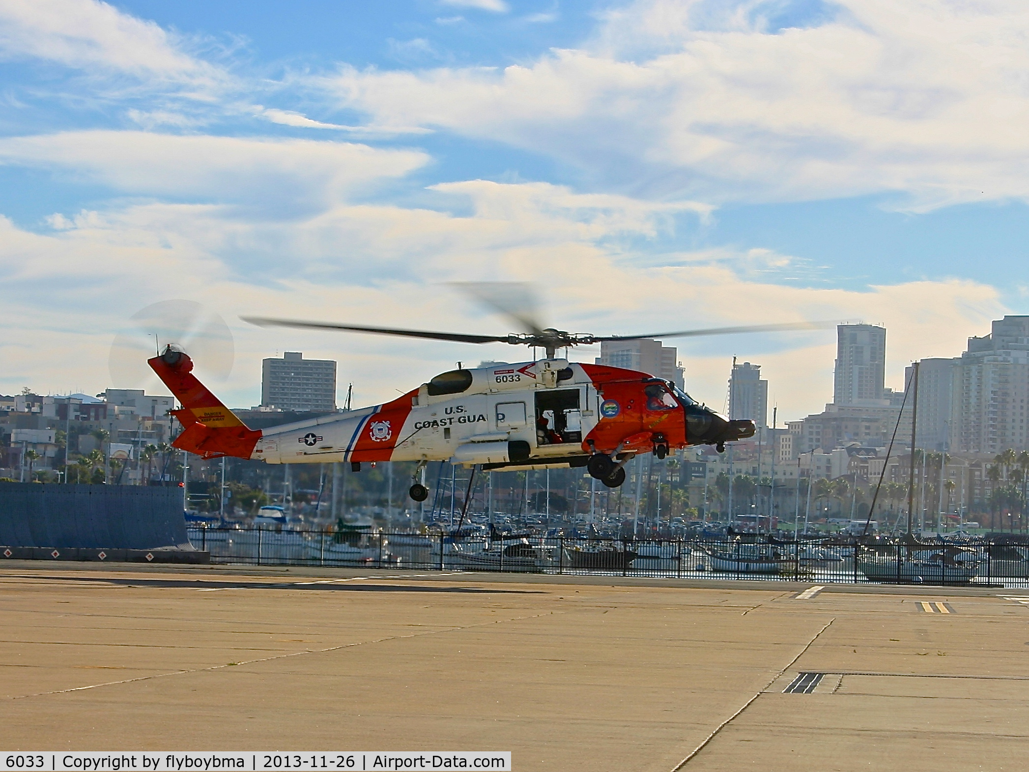 6033, Sikorsky HH-60J Jayhawk C/N 70.1954, Getting ready to take off from CGAS San Diego!