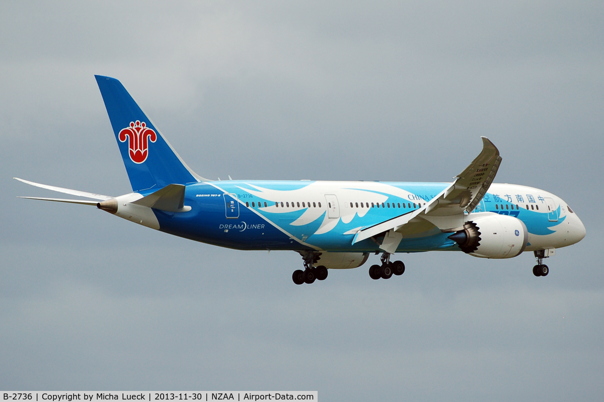 B-2736, 2013 Boeing 787-8 Dreamliner C/N 34929, At Auckland