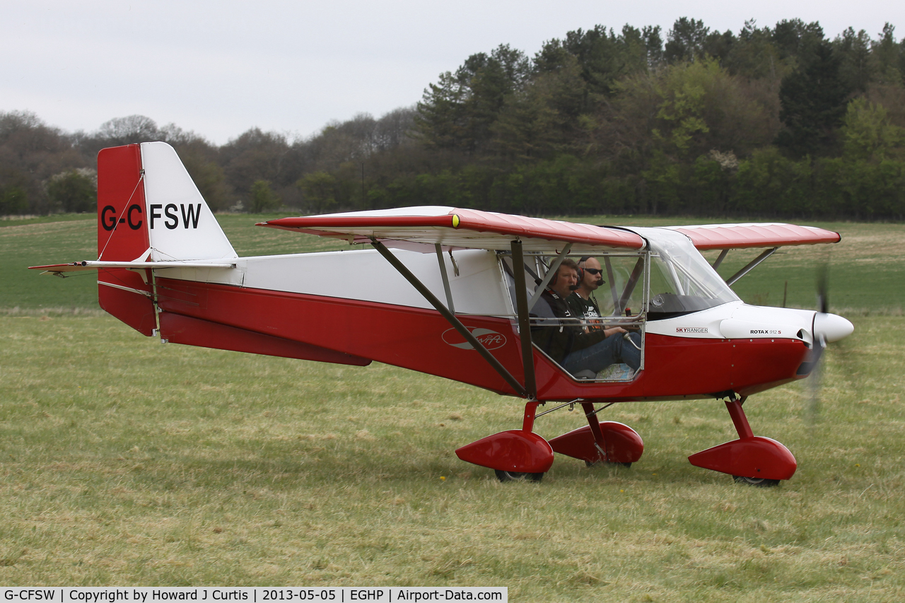 G-CFSW, 2008 Skyranger Swift 912S(1) C/N BMAA/HB/587, Privately owned, at the Microlight Trade Fair.