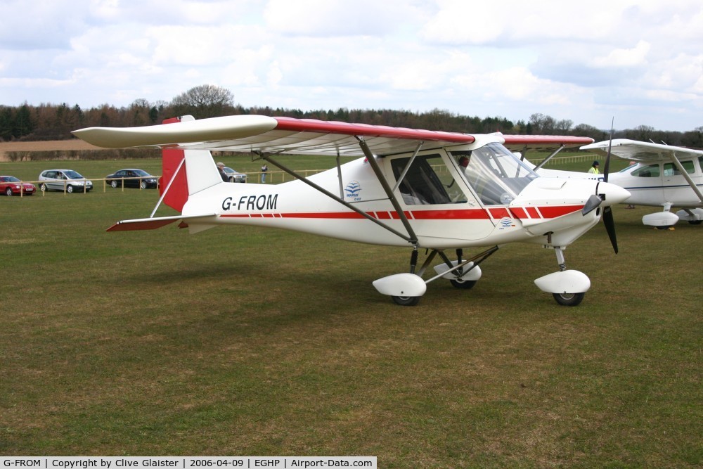 G-FROM, 2003 Comco Ikarus C42 FB100 C/N 0307-6554, Originally with, Fly Buy Ultralights Ltd in September 2003 and currently with, Thames Valley Airsports Ltd in April 2004