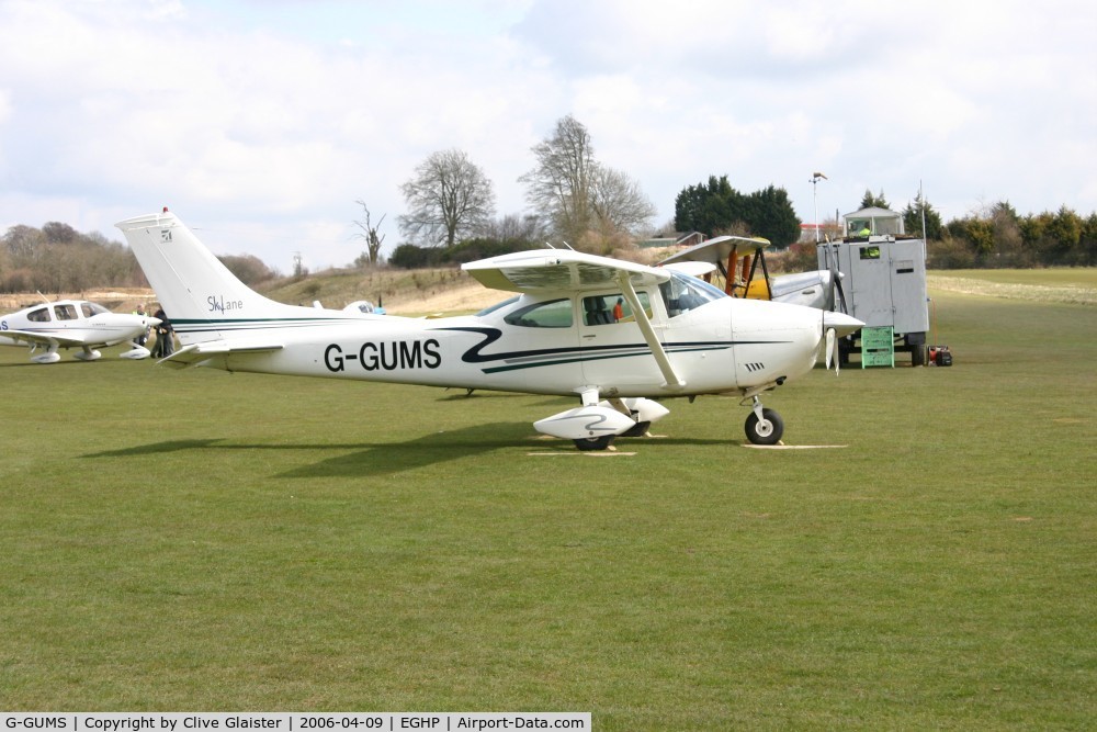 G-GUMS, 1973 Cessna 182P Skylane C/N 182-61643, Ex: N21458 > ZS-KJS > G-CBMN > G-GUMS Originally with, E.W.Guess (Holdings) Ltd in May 2002 as G-CBMN and currently in private hands since January 2004 as G-GUMS