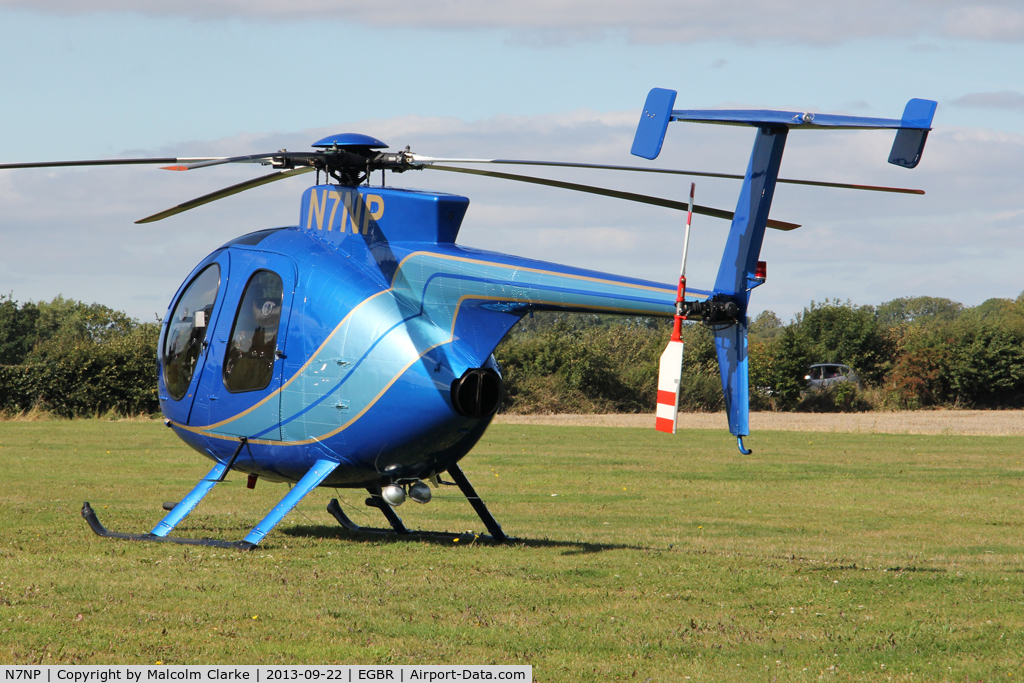 N7NP, McDonnell Douglas 369E C/N 0260E, McDonnell Douglas 369E at The Real Aeroplane Club's Helicopter Fly-In, Breighton Airfield, September 2013.