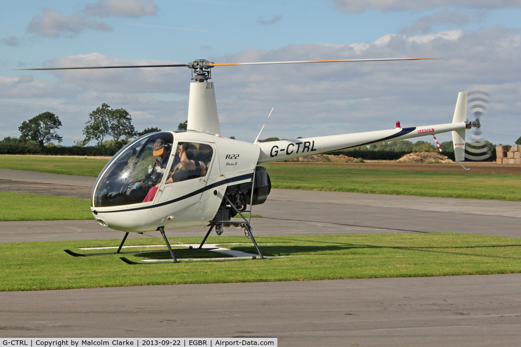 G-CTRL, 2004 Robinson R22 Beta C/N 3601, Robinson R22 Beta at The Real Aeroplane Club's Helicopter Fly-In, Breighton Airfield, September 2013.