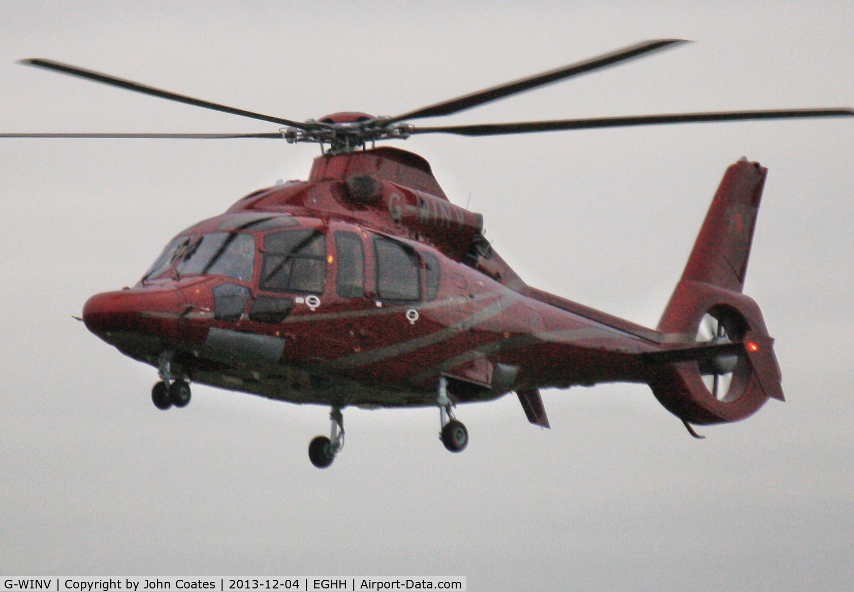 G-WINV, 2006 Eurocopter EC-155B-1 C/N 6748, Arriving at Signatures on a very murky day