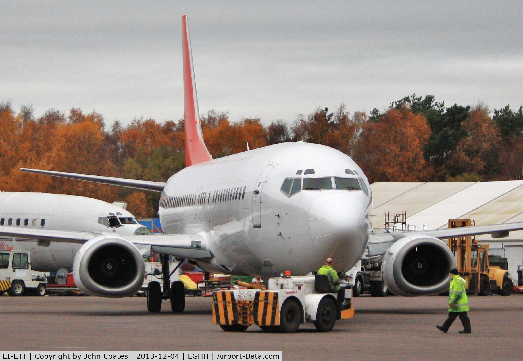 EI-ETT, 1989 Boeing 737-4K5 C/N 24125, Being parked up at European Aviation.