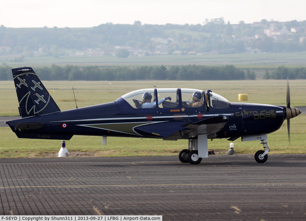 F-SEYD, Socata TB-30 Epsilon C/N 113, Arriving from flight during Cognac AFB Spotter Day 2013