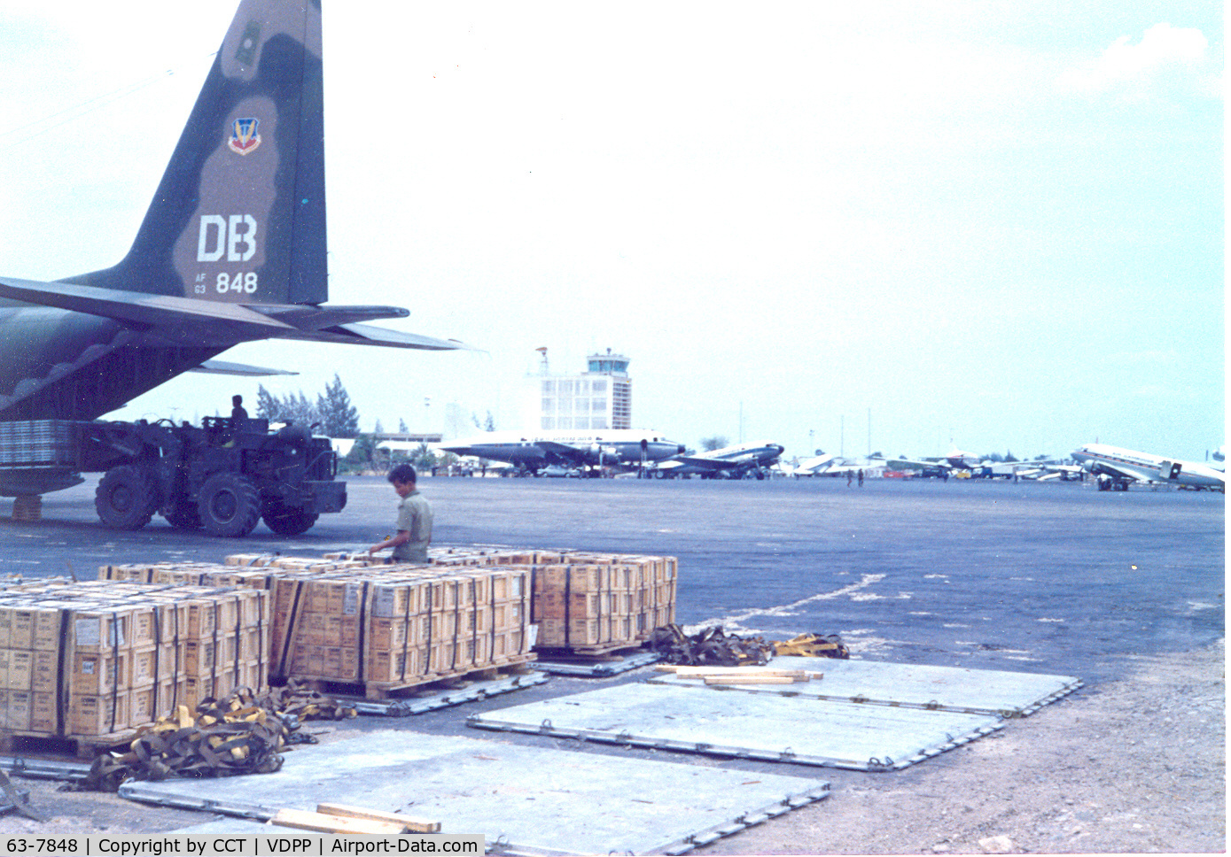 63-7848, 1963 Lockheed C-130E Hercules C/N 382-3918, Phnom Penh resupply 1972-73