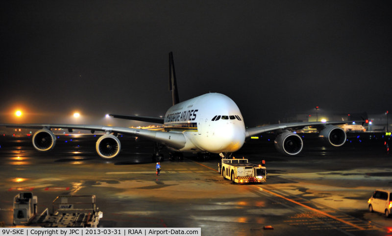 9V-SKE, 2007 Airbus A380-841 C/N 010, Leaving for LA