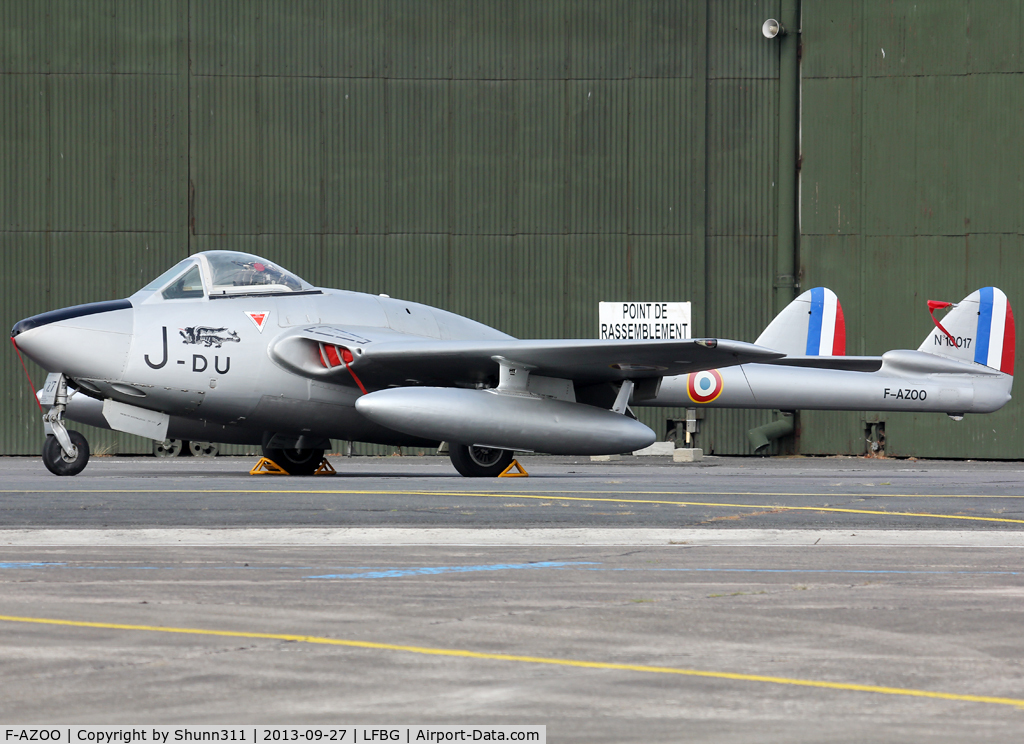 F-AZOO, De Havilland (FFA) Vampire FB.6 (DH-100) C/N 636, Participant of the Cognac AFB Spotter Day 2013