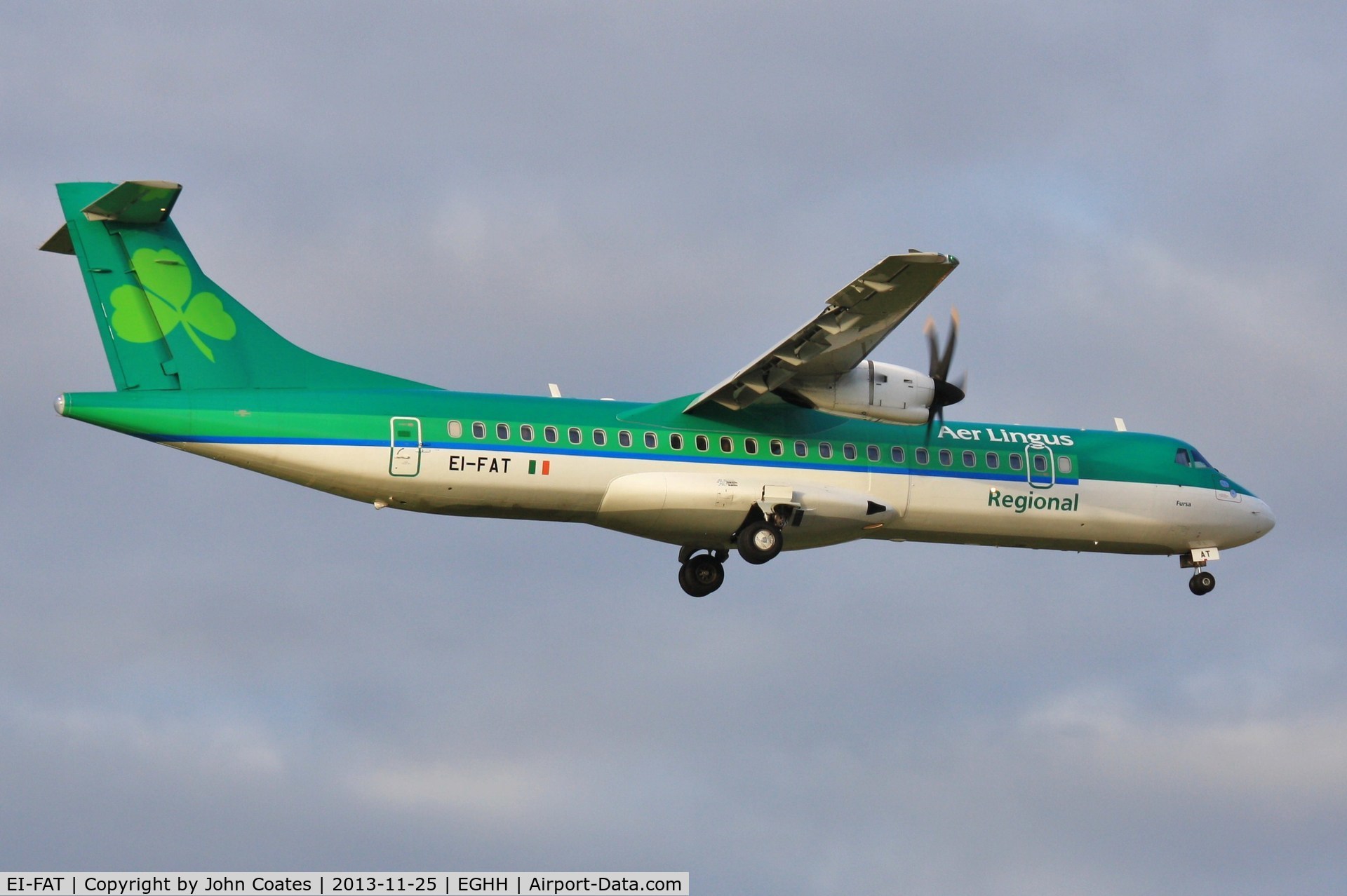 EI-FAT, 2013 ATR 72-600 (72-212A) C/N 1097, About to land daily Dublin service