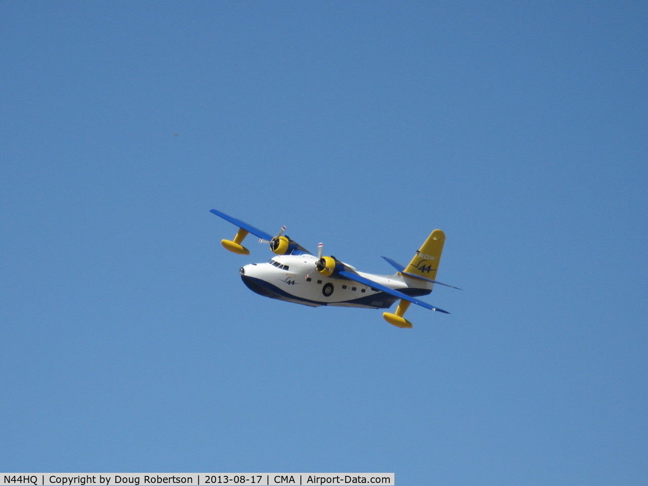N44HQ, 1950 Grumman HU-16B Albatross C/N G-99, 1950 Grumman HU-16B ALBATROSS 'Row 44', two Wright R-1820-76A 1,425 Hp each, another pass over 26