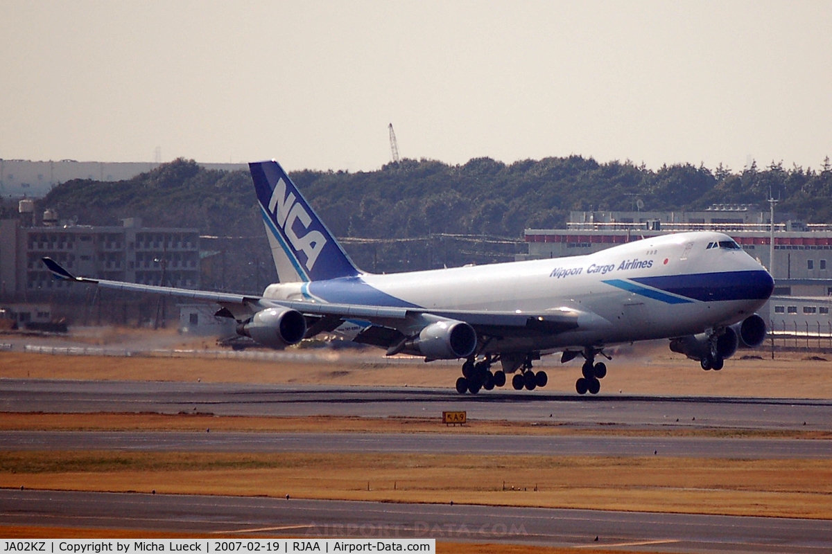JA02KZ, 2005 Boeing 747-481F (SCD) C/N 34017, At Narita