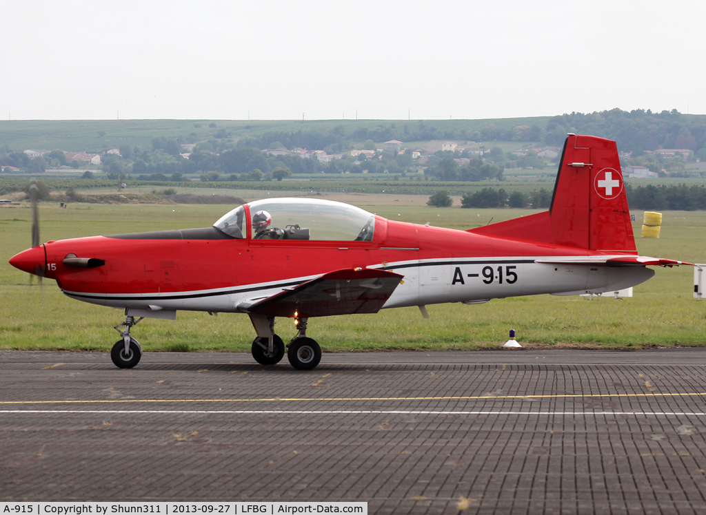 A-915, 1983 Pilatus PC-7 Turbo Trainer C/N 323, Participant of the Cognac AFB Spotter Day 2013