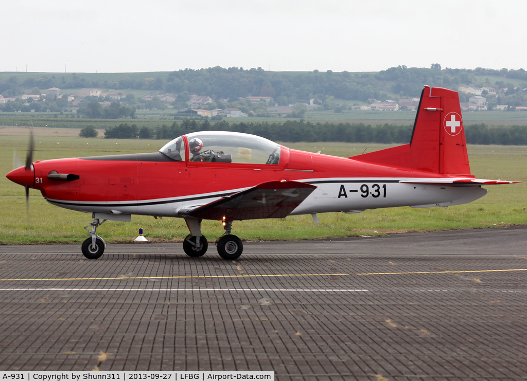 A-931, 1983 Pilatus PC-7 Turbo Trainer C/N 339, Participant of the Cognac AFB Spotter Day 2013